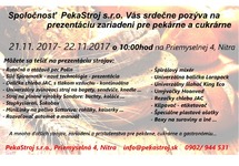 Pekastroj - pozvánka na prezentáciu 21.11. - 22.11.2017